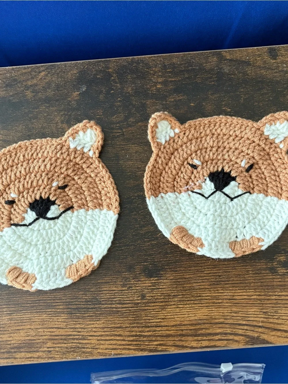 Shiba Inu Handmade Crochet Coasters